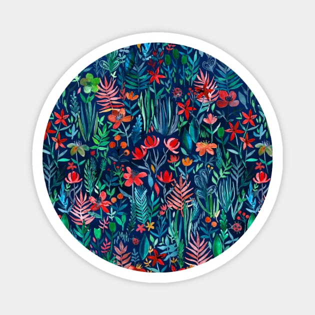 Tropical Ink - a watercolor garden Magnet by micklyn